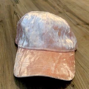 pink velvet hat